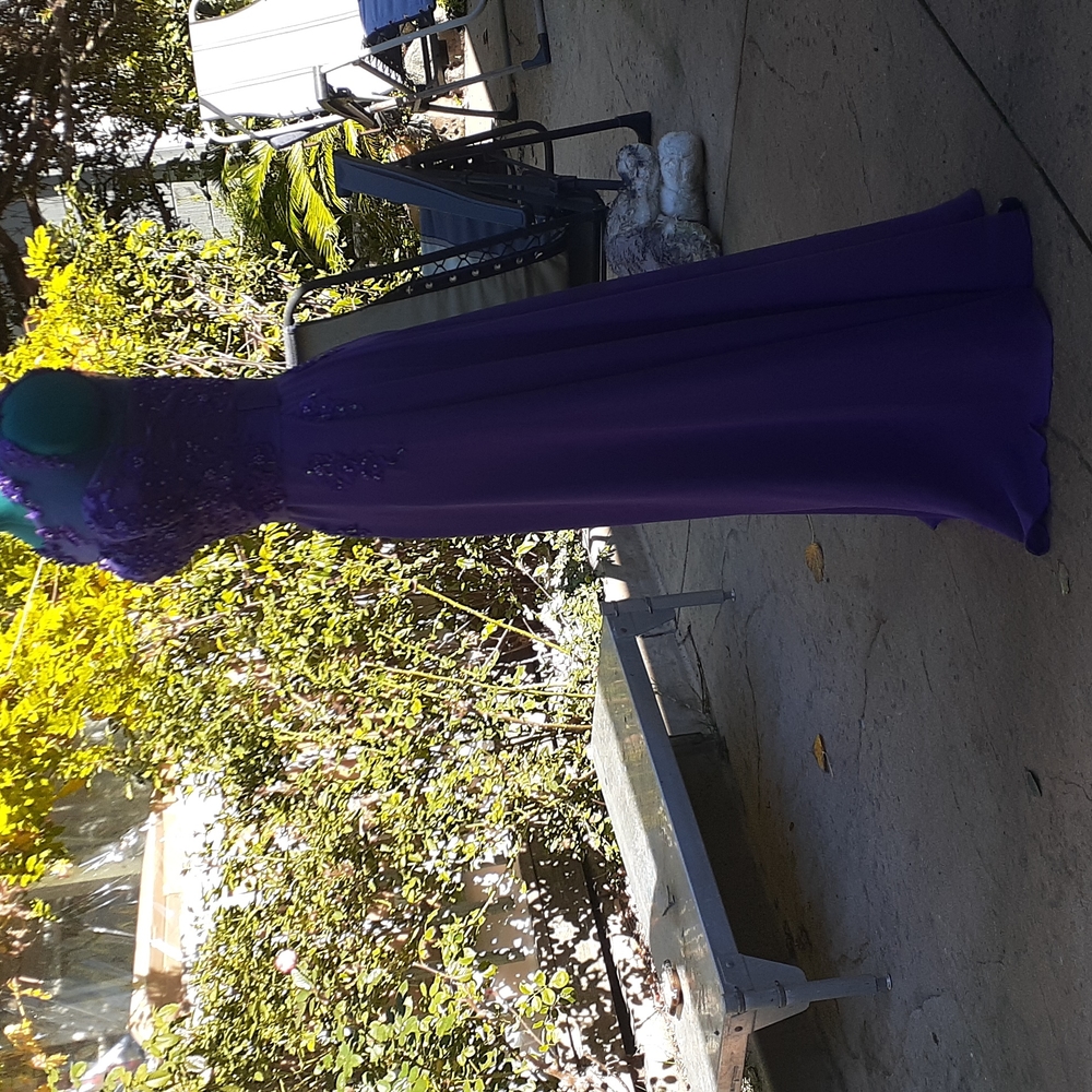 Handmade purple floor length gown